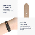 Leather Strap for Garmin vivomove 3S / vivoactive 4S