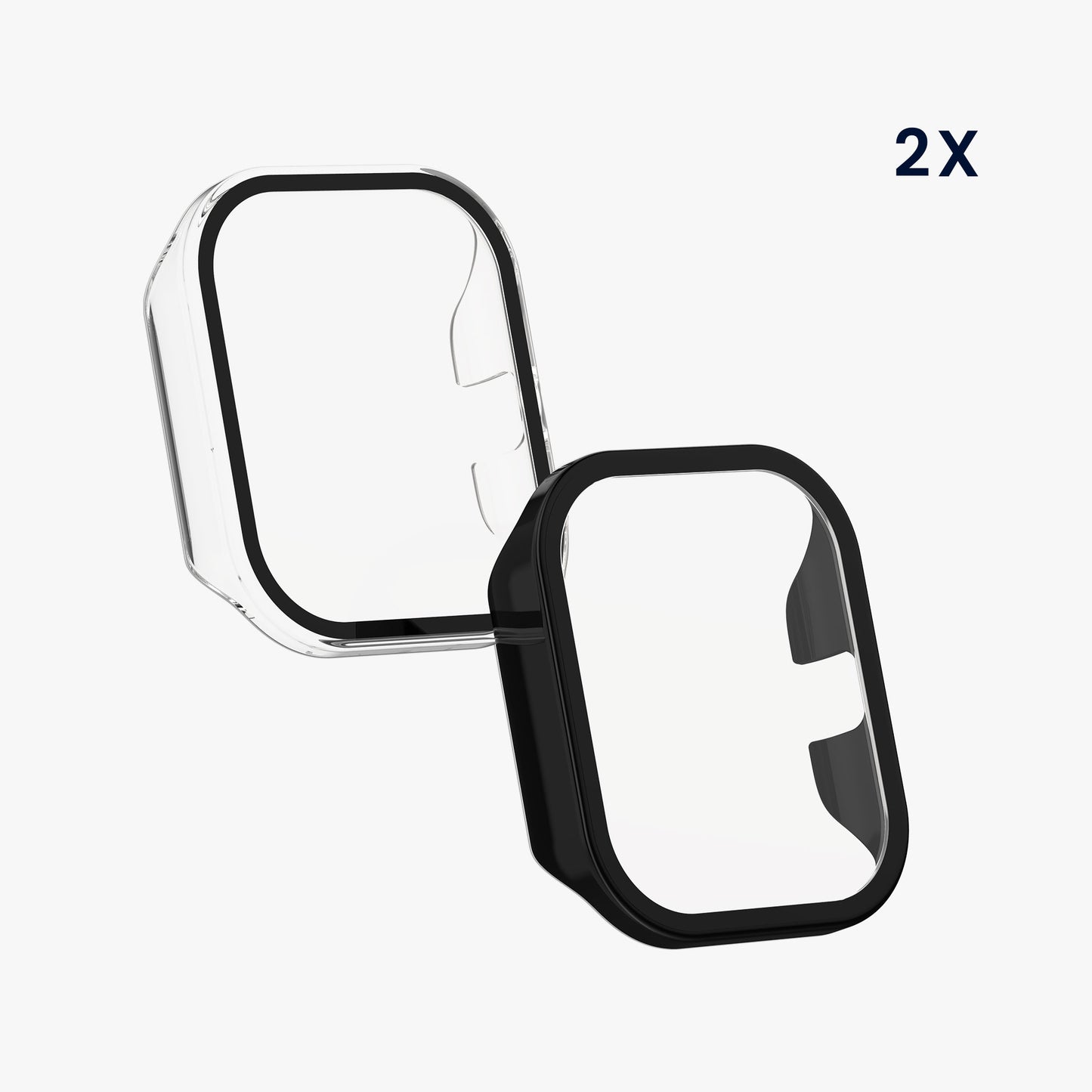 kwmobile Glass Case for Haylou GST Lite / LS13 Protective Cover Full-Body Fitness Tracker Case Set