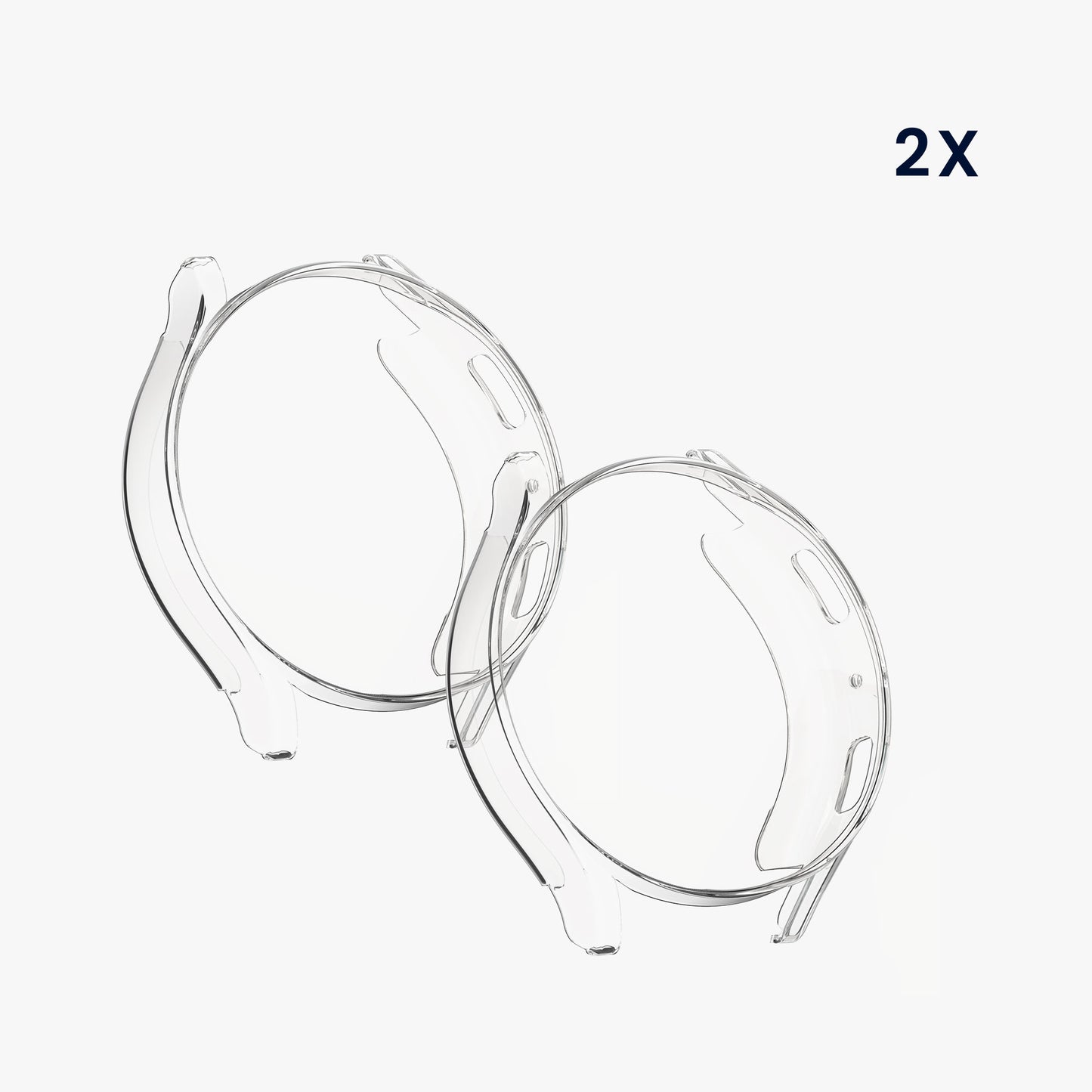 kwmobile Silicone Case for Samsung Galaxy Watch 6 40mm Protective Case Full Body Display Cover Set