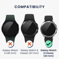 kwmobile Protective Ring compatible with Samsung Galaxy Watch 6 Classic 43mm Fitness Tracker