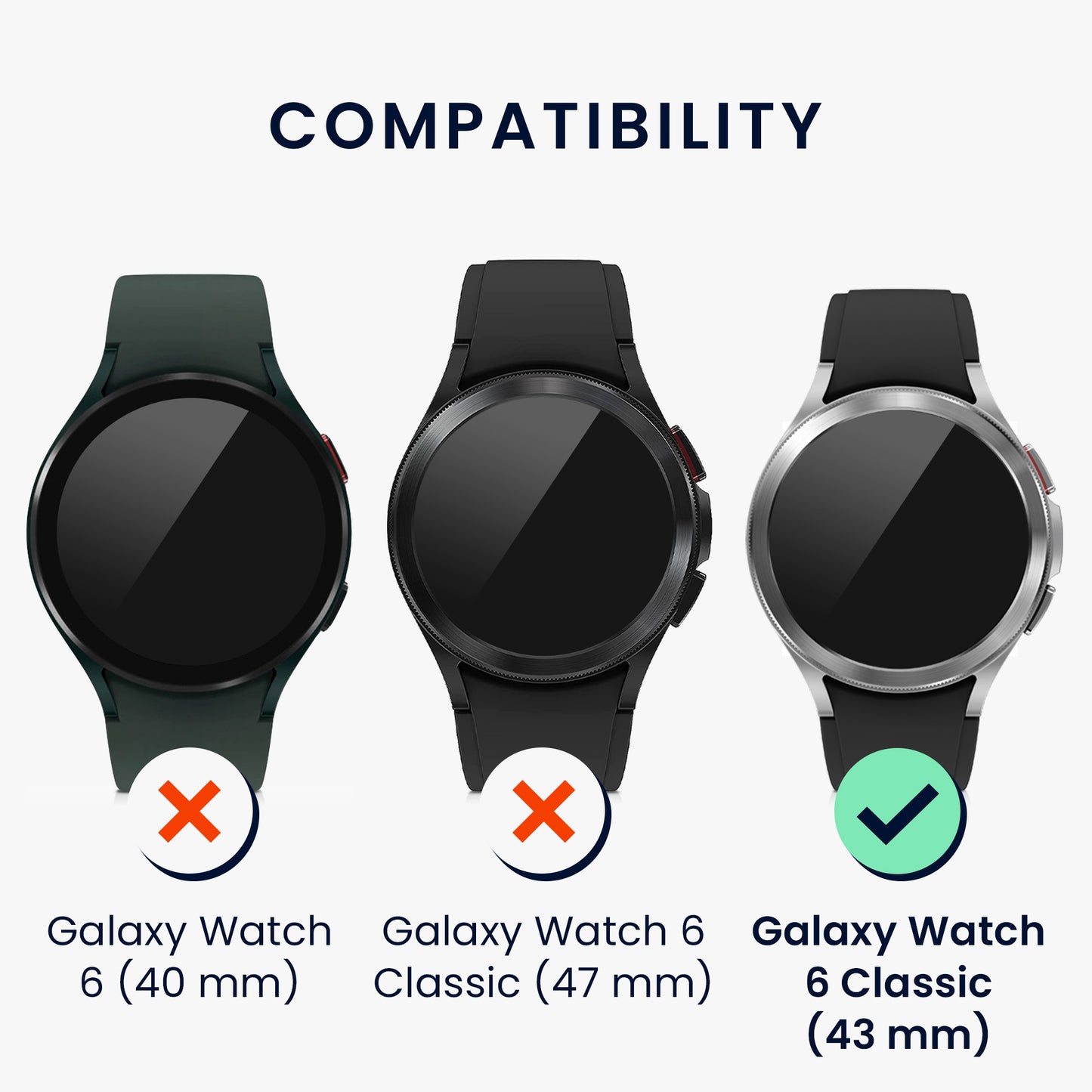 kwmobile Protective Ring compatible with Samsung Galaxy Watch 6 Classic 43mm Fitness Tracker