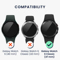 kwmobile Protective Ring compatible with Samsung Galaxy Watch 6 Classic 47mm Fitness Tracker
