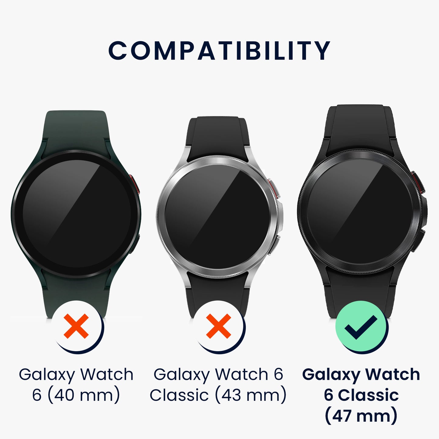 kwmobile Protective Ring compatible with Samsung Galaxy Watch 6 Classic 47mm Fitness Tracker