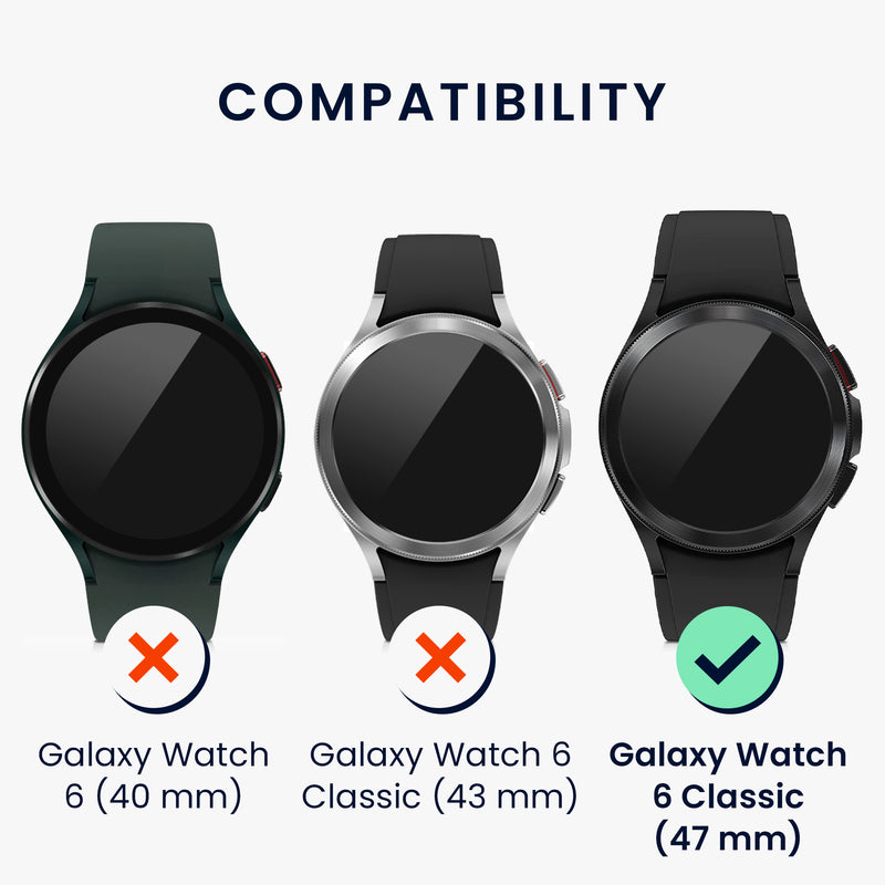 kwmobile Protective Ring compatible with Samsung Galaxy Watch 6 Classic 47mm Fitness Tracker