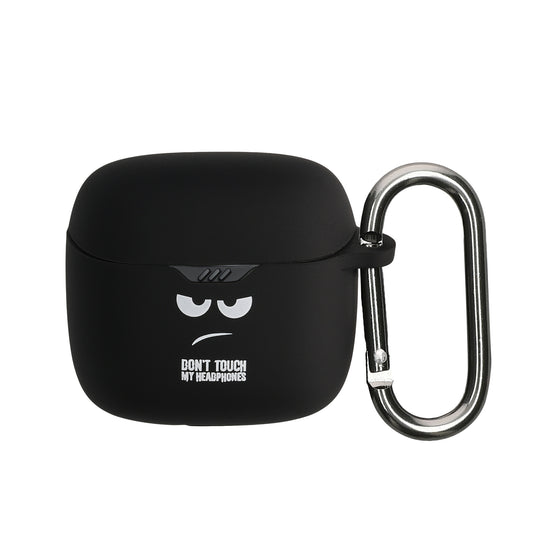 kwmobile Hülle kompatibel mit JBL Tune Flex Hülle - Silikon Kopfhörer Schutzhülle Case Cover Weiß Schwarz Schwarz Weiß  [dsg01]
