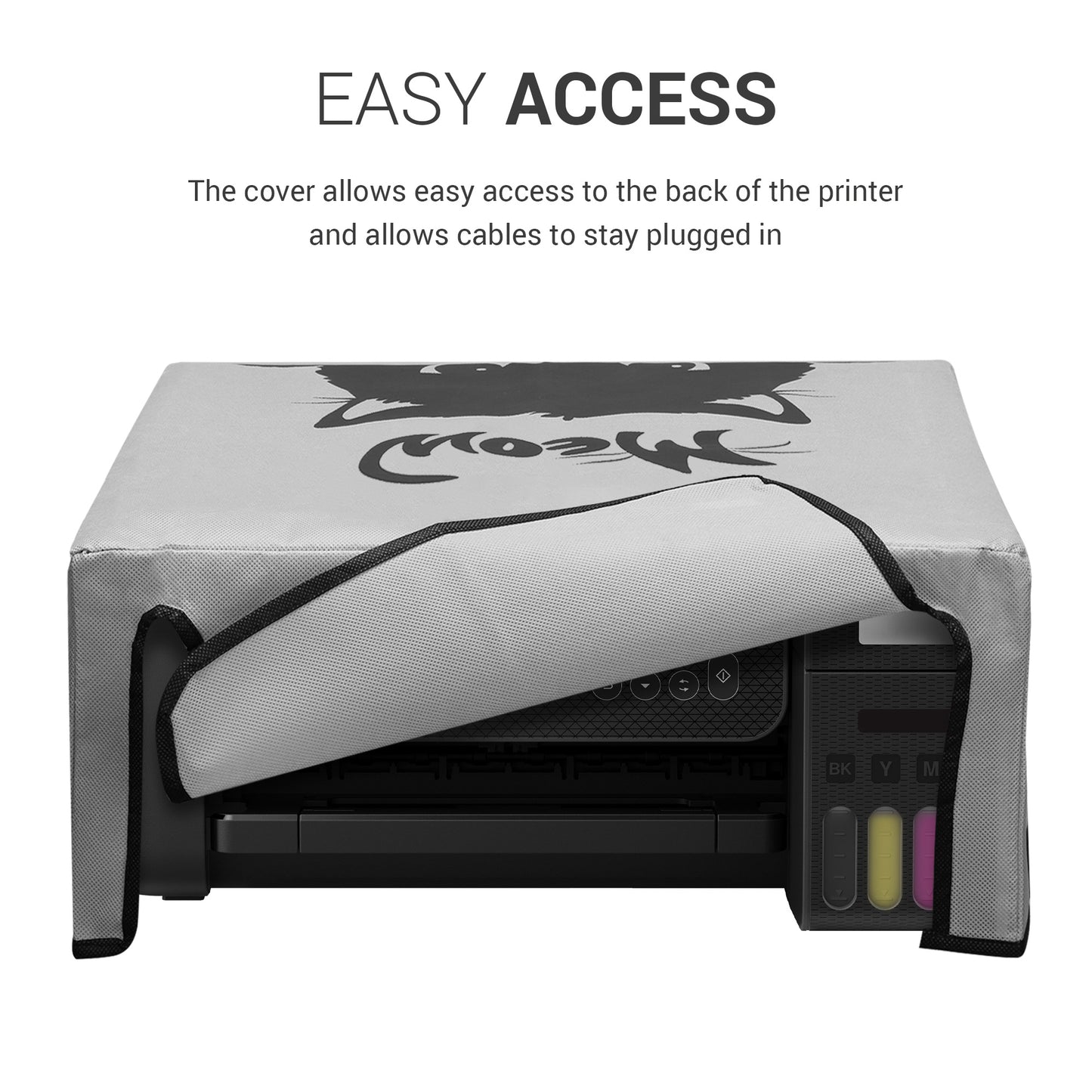 kwmobile Cover compatible with Epson Eco Tank ET-2826 / 2800 - Bag Case Printer - Dust Cover Protective Hood Protective Cover