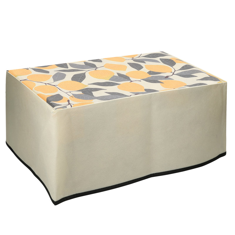 kwmobile Cover kompatibel mit DeskJet 4120e / DeskJet 4155e / 4220e - Tasche Hülle Drucker - Staubschutzhülle Schutzhaube Schutzhülle - Gelb Grün Beige Zitronen mit Blätter Gelb  [dsg02]