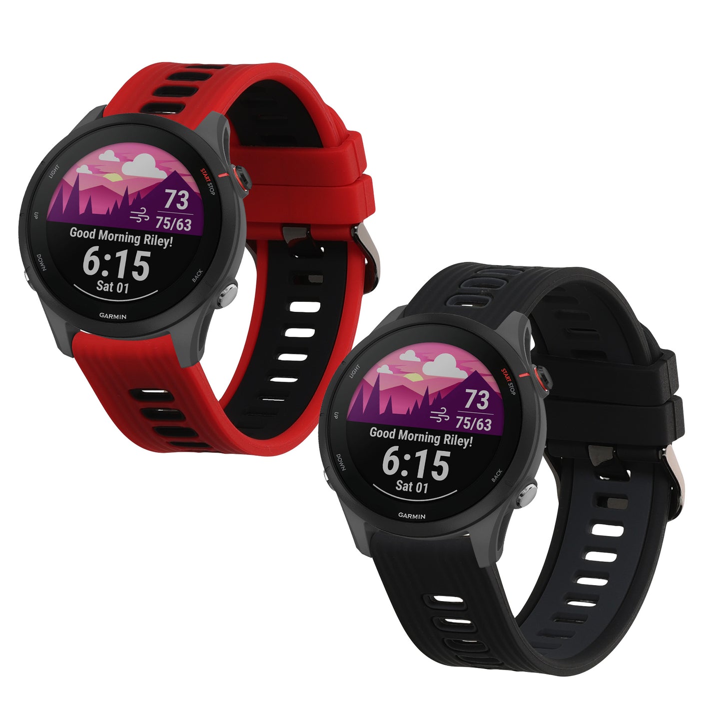 2x Strap for Garmin Forerunner 255 / 255 Music