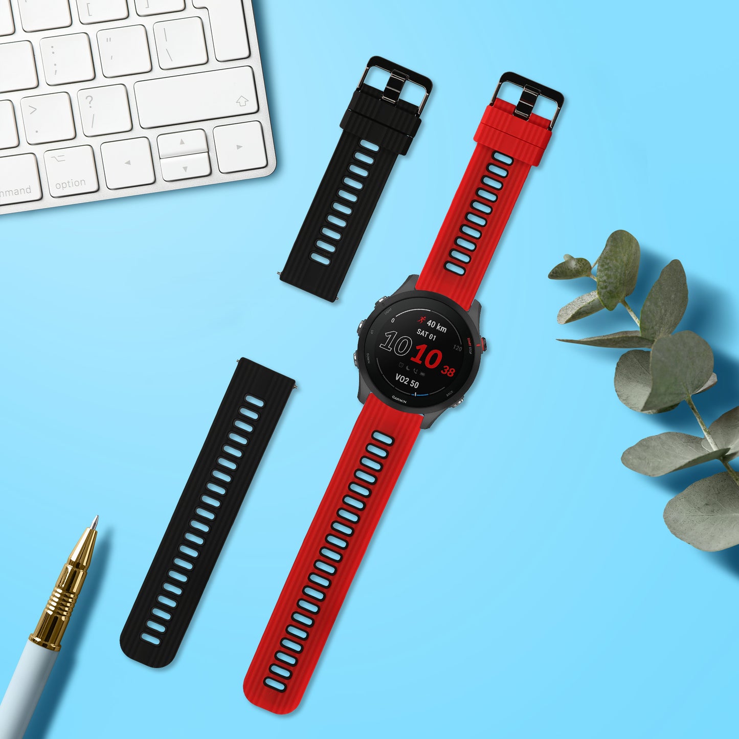 2x Strap for Garmin Forerunner 255 / 255 Music