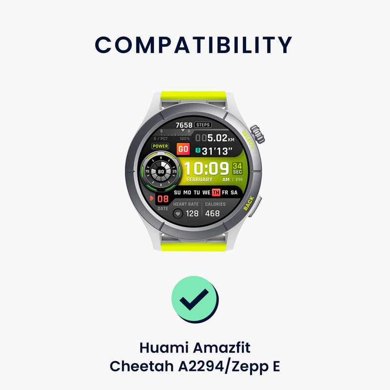 kwmobile Watch Strap for Huami Amazfit Cheetah A2294 / Zepp E Strap Fitness Tracker Band Set Replacement Strap Smartwatch