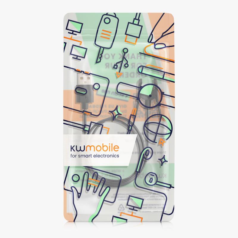 kwmobile USB Cable Charger compatible with Garmin vivosmart 4 Charging Cable Smart Watch Replacement Cable Fitness Tracker Charging Cable