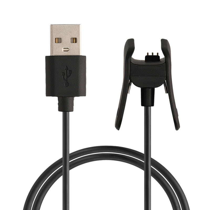 kwmobile USB Kabel Charger kompatibel mit Garmin vivosmart 4 Ladekabel - Smart Watch Ersatzkabel - Fitnesstracker Aufladekabel in Schwarz Schwarz  