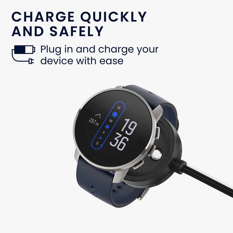 kwmobile USB Cable Charger compatible with Suunto 9 PEAK Pro Charging Cable - Smart Watch Replacement Cable - Fitness Tracker Charging Cable