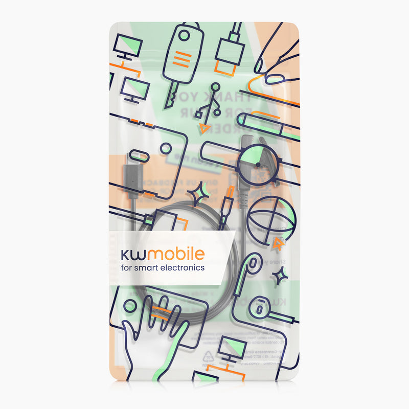 kwmobile USB C Charging Cable compatible with Garmin vivomove Trend / Lily / HR / Forerunner 35 / 30 / 735XT Cable Charger Smart Watch Type C Replacement Cable Fitness Tracker Charging Cable