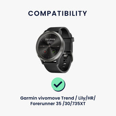 kwmobile USB C Ladekabel kompatibel mit Garmin vivomove Trend / Lily / HR / Forerunner 35 / 30 / 735XT Kabel Charger