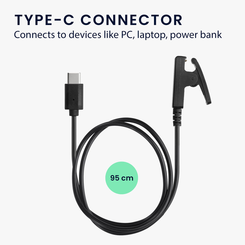 kwmobile USB C Charging Cable compatible with Garmin vivomove Trend / Lily / HR / Forerunner 35 / 30 / 735XT Cable Charger Smart Watch Type C Replacement Cable Fitness Tracker Charging Cable