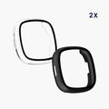 kwmobile Glass Case for Fitbit Versa 4 / Sense 2 Protective Cover Full Body Fitness Tracker Case Set
