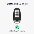 kwmobile 2x Key Fob Cover compatible with Audi Q5 / A8L / A8 / A7 / A5 / A4L Key