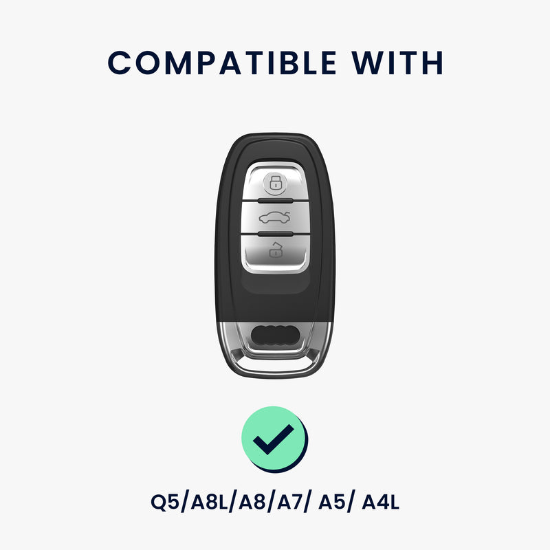 kwmobile 2x Key Fob Cover compatible with Audi Q5 / A8L / A8 / A7 / A5 / A4L Key