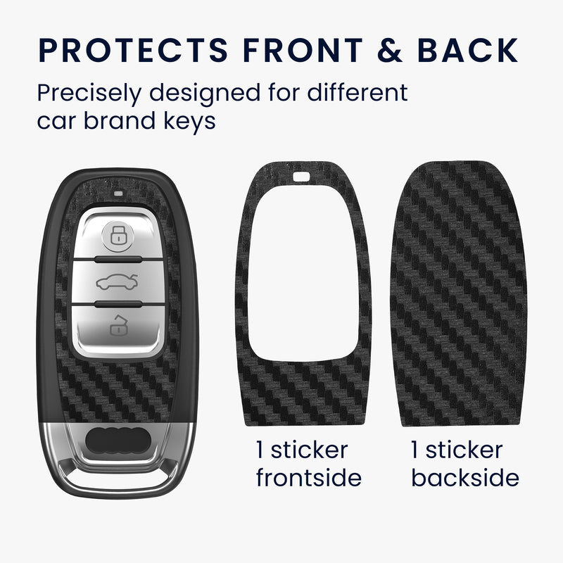 kwmobile 2x Key Fob Cover compatible with Audi Q5 / A8L / A8 / A7 / A5 / A4L Key