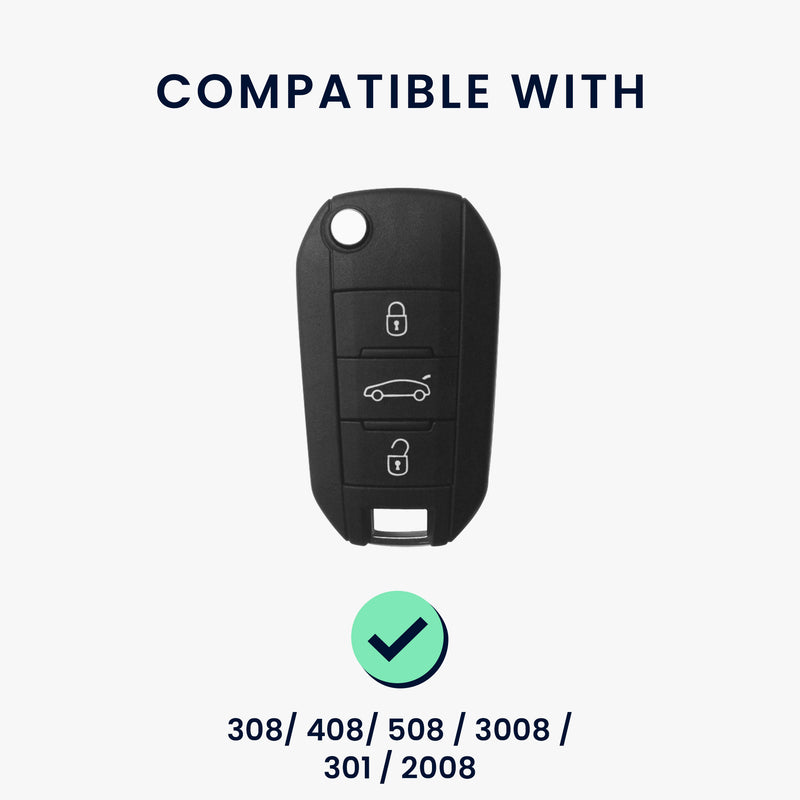 kwmobile Key Fob Protector compatible with Peugeot 308 / 408 / 508 / 3008 / 301 / 2008 Key