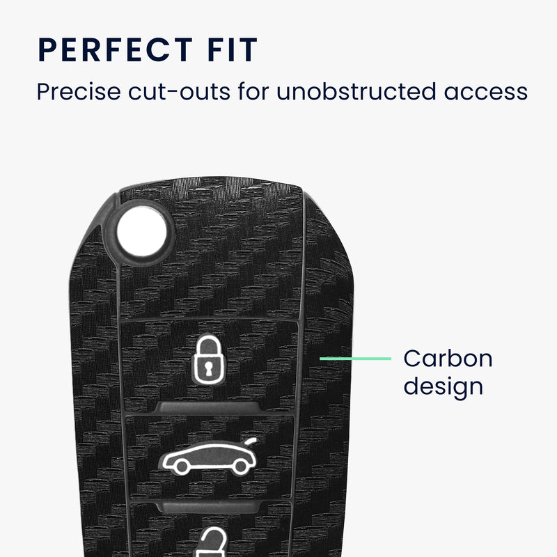 kwmobile Key Fob Protector compatible with Peugeot 308 / 408 / 508 / 3008 / 301 / 2008 Key