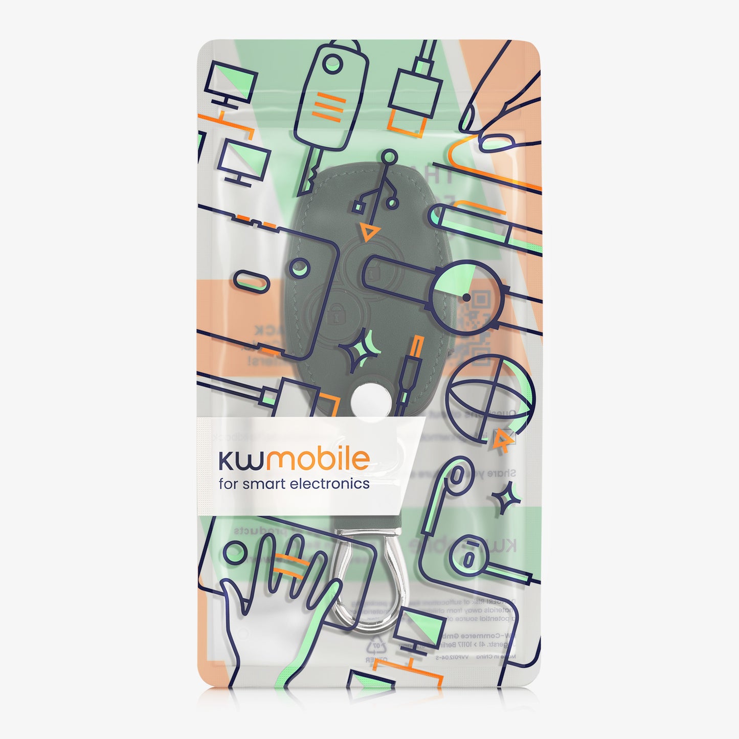 kwmobile Car Key Case compatible with Renault Dacia 2-Button Car Key Fob PU Leather Protective Cover