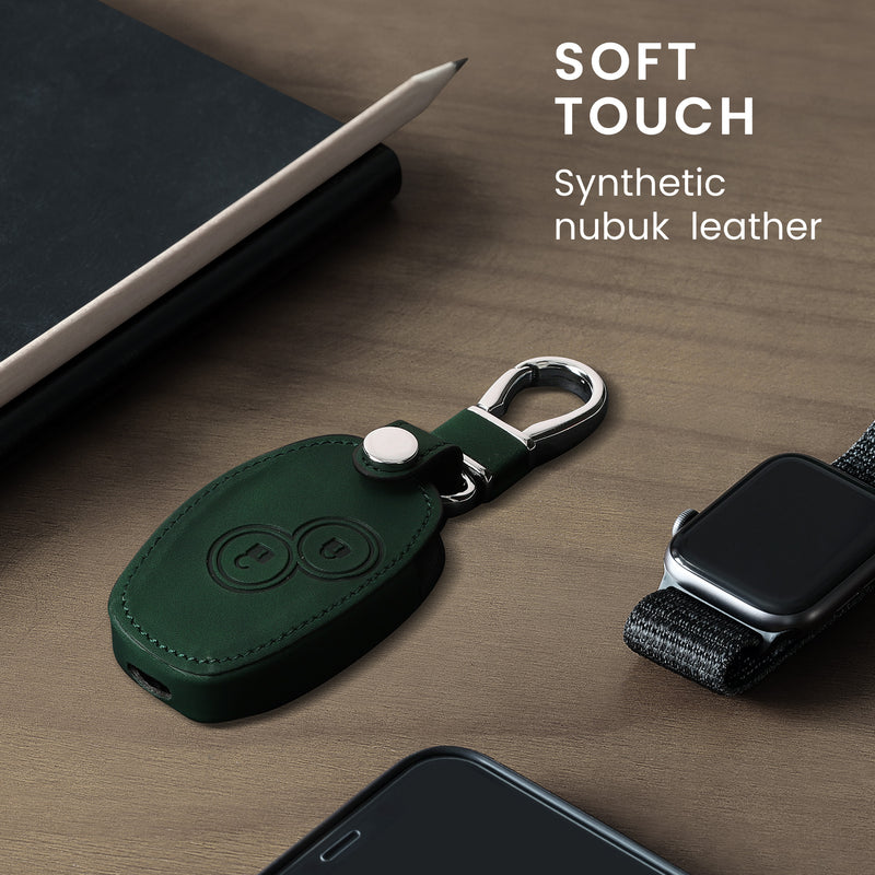 kwmobile Car Key Case compatible with Renault Dacia 2-Button Car Key Fob PU Leather Protective Cover