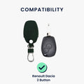 kwmobile Car Key Case compatible with Renault Dacia 2-Button Car Key Fob PU Leather Protective Cover