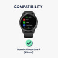 kwmobile Screen Protector compatible with Garmin Vivoactive 4 (45 mm) Film Protective Film for Fitness Tracker robust Screen Protection