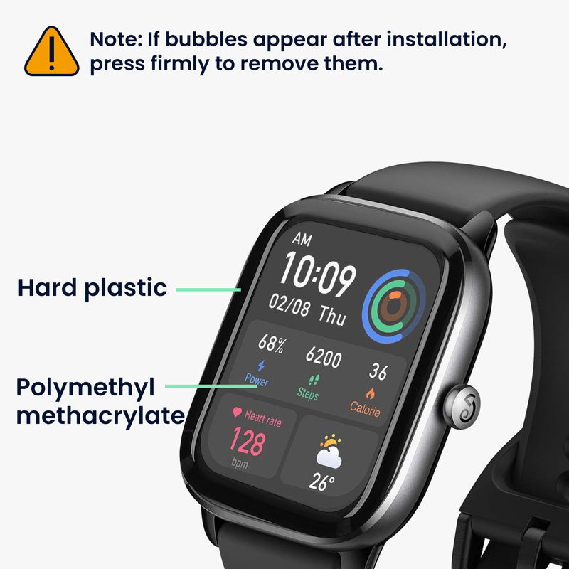kwmobile Screen Protector compatible with Huami Amazfit GTS 2 Mini Film Screen Protector for Fitness Tracker Robust Screen Protection