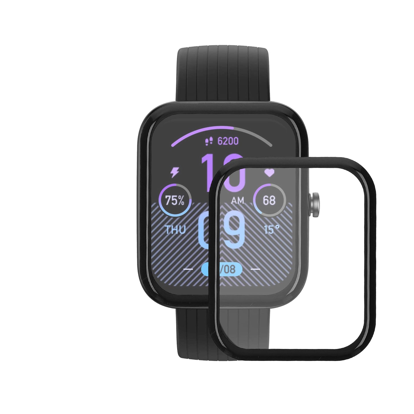 kwmobile Screen Protector compatible with Huami Amazfit Bip 3 Pro Film Protective Film for Fitness Tracker robust Screen Protection