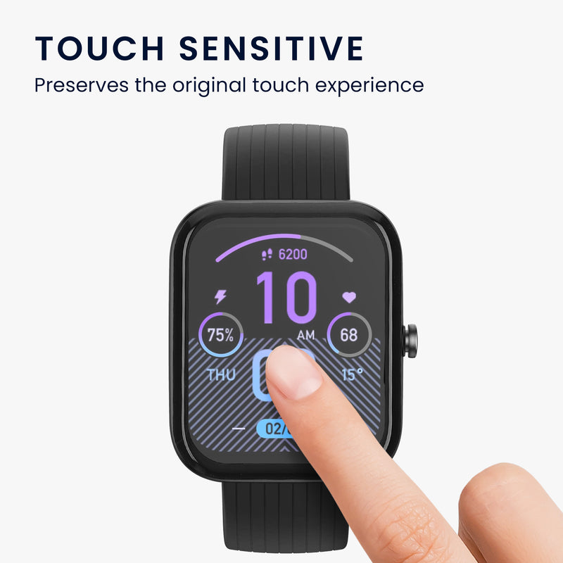 kwmobile Screen Protector compatible with Huami Amazfit Bip 3 Pro Film Protective Film for Fitness Tracker robust Screen Protection