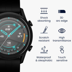 2x Displayschutzfolie für Huawei Watch GT2 (42mm) - Transparent - Displayschutz