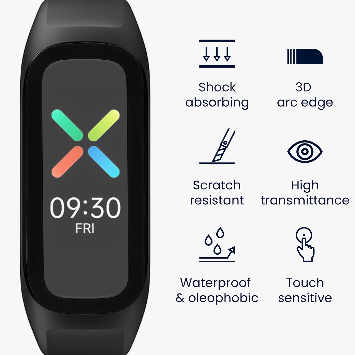 kwmobile Screen Protector compatible with Oppo Band Sport Film Protective Film for Fitness Tracker Robust Screen Protection