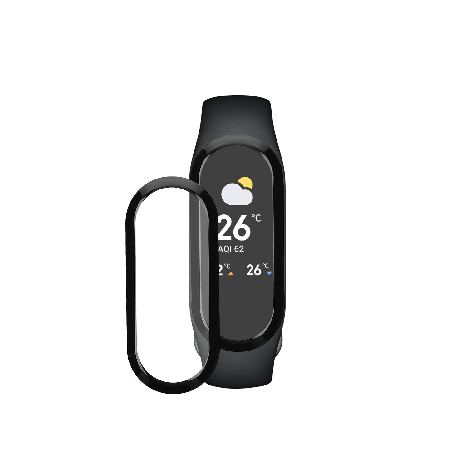kwmobile 2x Transparente Displayschutzfolie kompatibel mit Xiaomi Mi Band 7 Folie - Schutzfolie für Fitness Tracker - robuster Displayschutz Transparent  