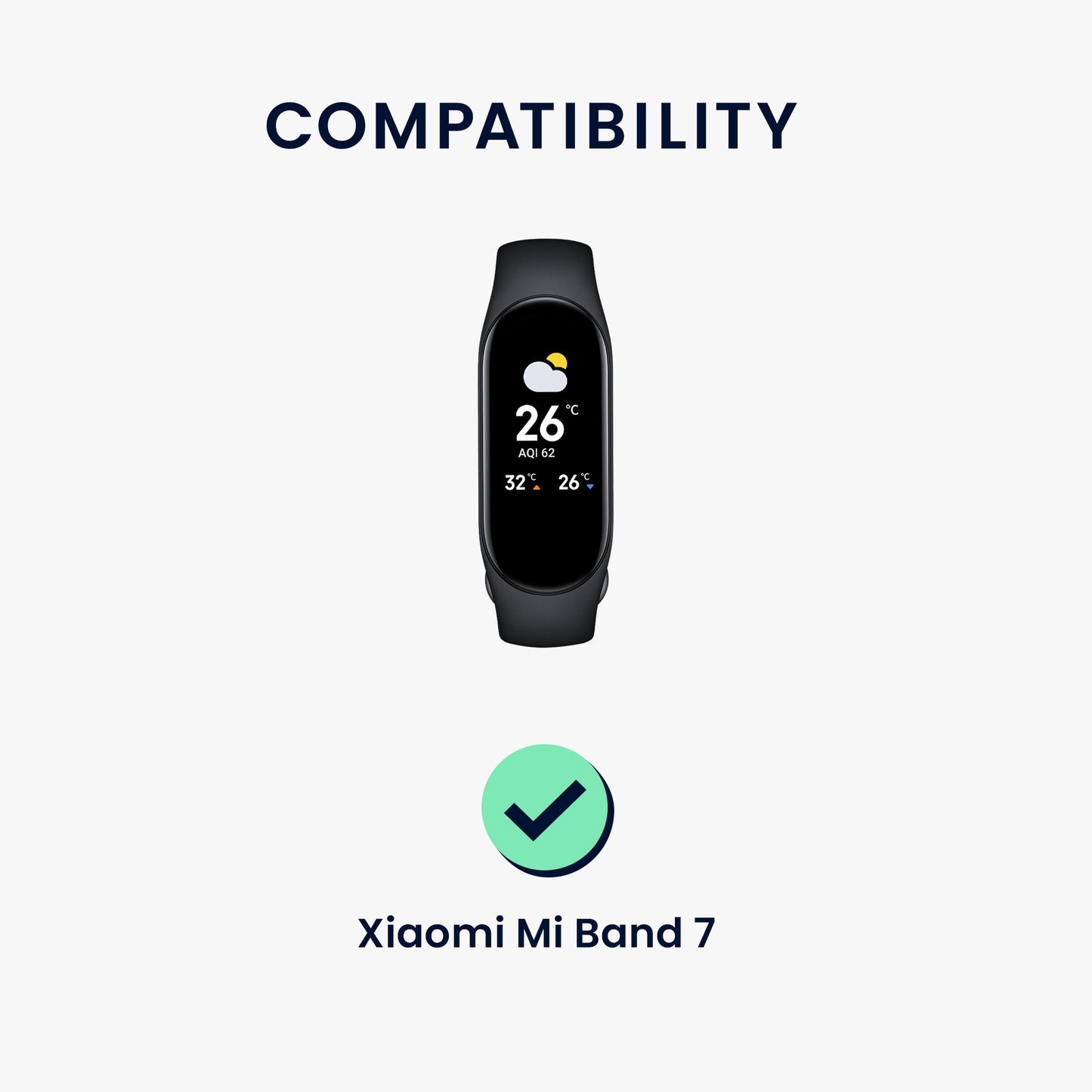 kwmobile Screen Protector compatible with Xiaomi Mi Band 7 Film Protective Film for Fitness Tracker robust Screen Protection