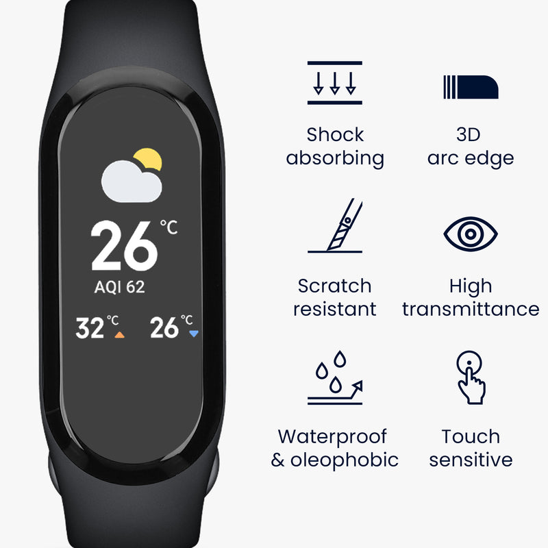 kwmobile Screen Protector compatible with Xiaomi Mi Band 7 Film Protective Film for Fitness Tracker robust Screen Protection