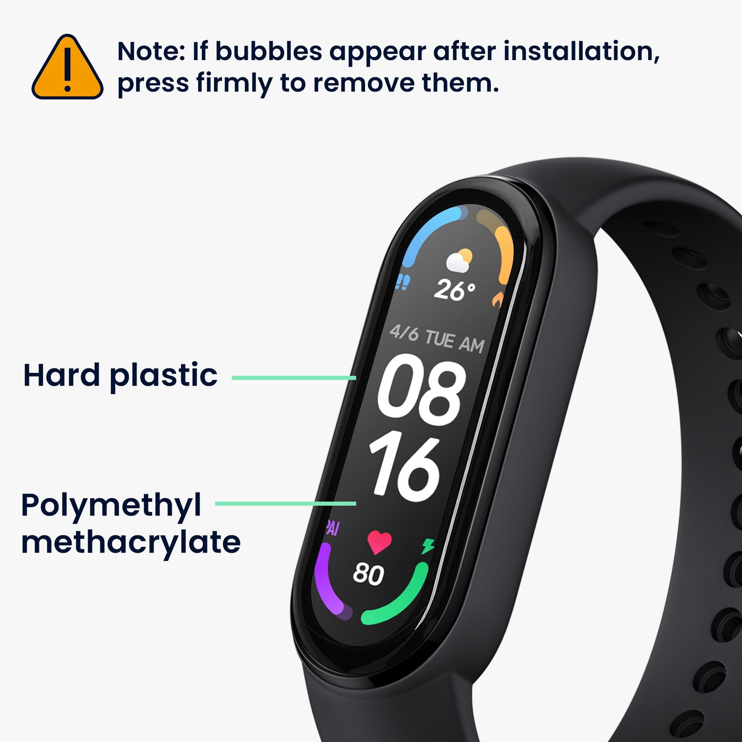 2x Screen Protector for Xiaomi Mi Band 6