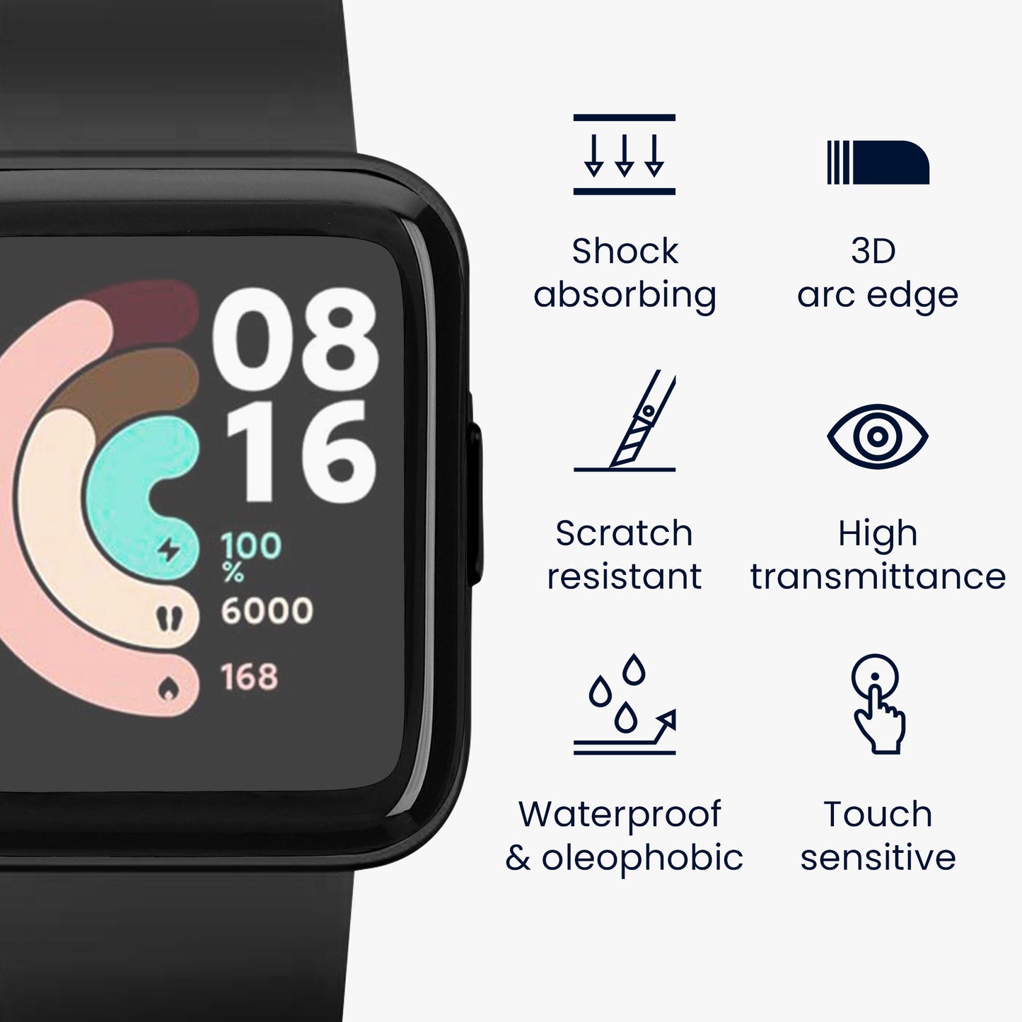 2x Screen Protector for Xiaomi Redmi Watch 2 Lite