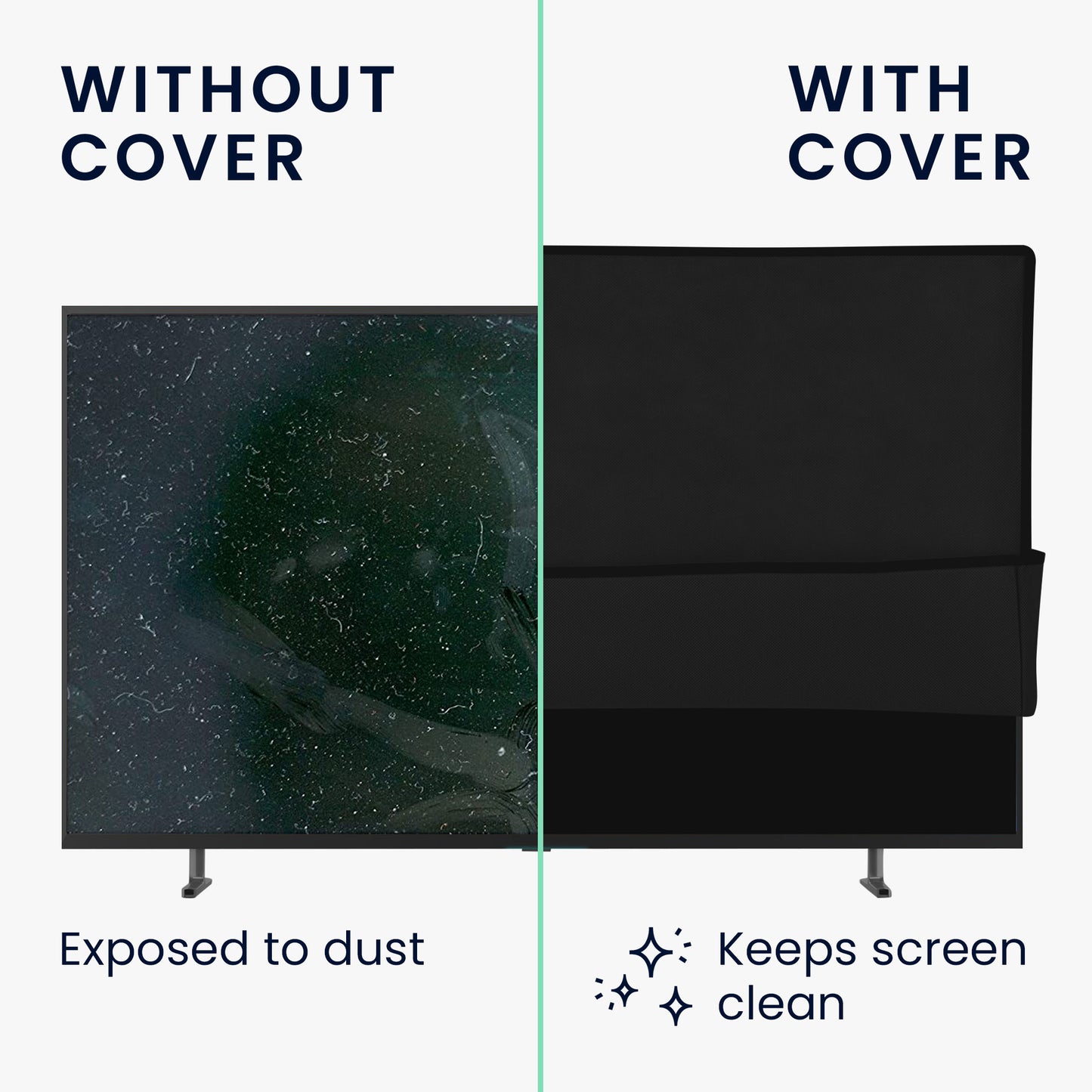 kwmobile 19" TV Cover Indoor Television Sleeve Screen Protector Cover TV Screen Dust Cover TV Cover