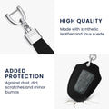 kwmobile Car Key Fob Cover made of Faux Leather compatible with Peugeot Citroen 3-Button Smart Key (Keyless Go only) - Key Fob Case Cover
