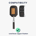 kwmobile Car Key Cover compatible with Land Rover Jaguar 5-Button Smart Key - Key Fob Cover Case - Cover