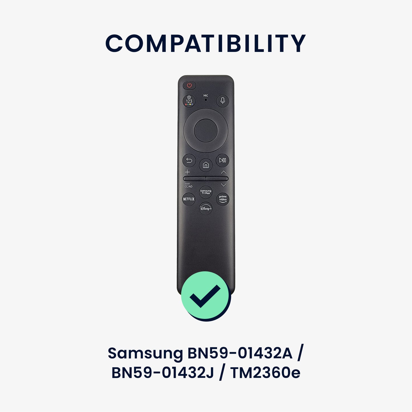 kwmobile Remote Control Cover compatible with Samsung BN59-01432A / BN59-01432J / TM2360e Cover for TV Accessory