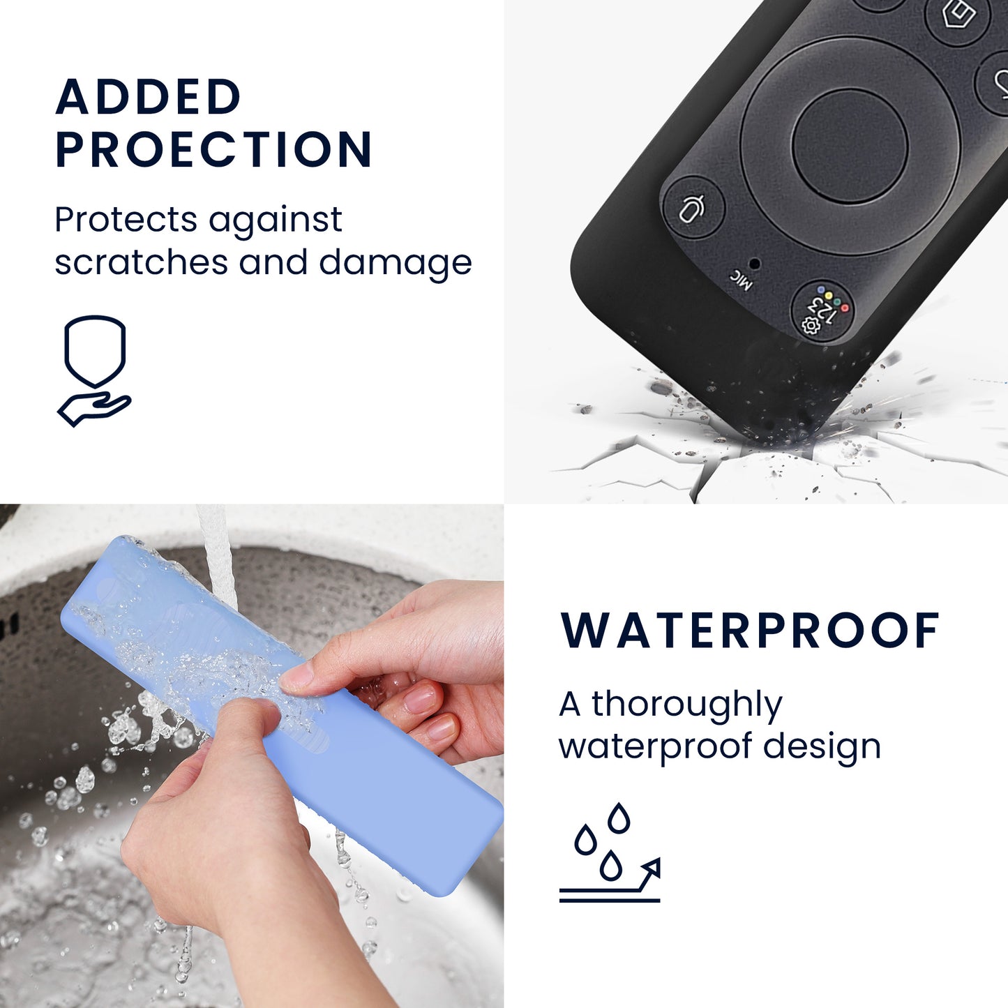 kwmobile Remote Control Cover compatible with Samsung BN59-01432A / BN59-01432J / TM2360e Cover for TV Accessory