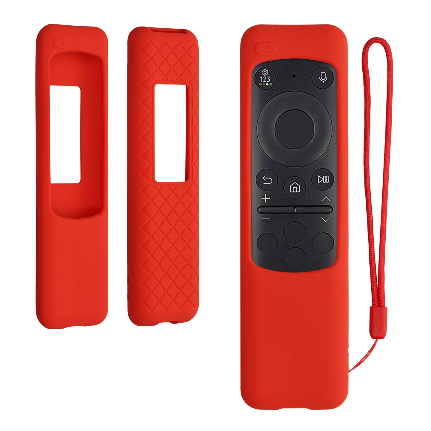 kwmobile Hülle Fernbedienung kompatibel mit Samsung BN59-01432A / BN59-01432J / TM2360e Hülle - Silikon Case für TV Zubehör in Rot Rot  
