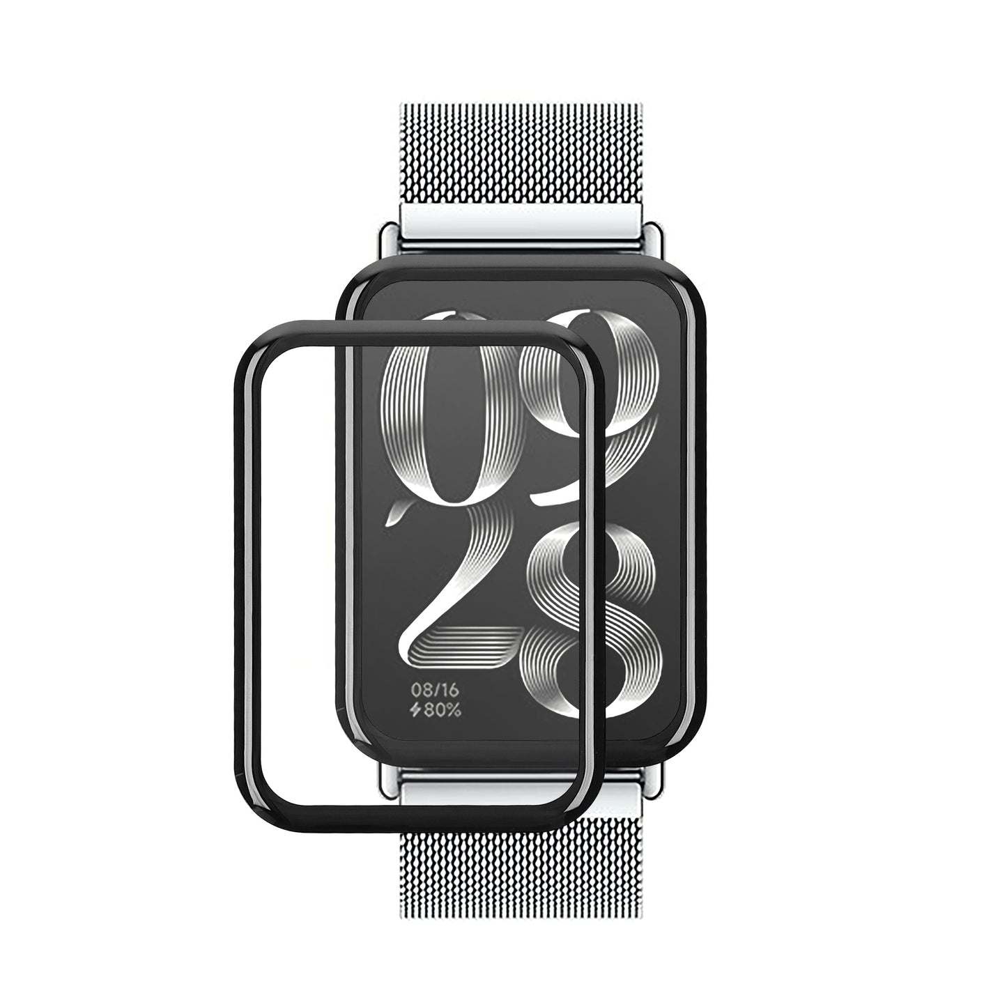 kwmobile 2x Transparente Displayschutzfolie kompatibel mit Xiaomi Mi Band 8 Pro Folie - Schutzfolie für Fitness Tracker - robuster Displayschutz Transparent  