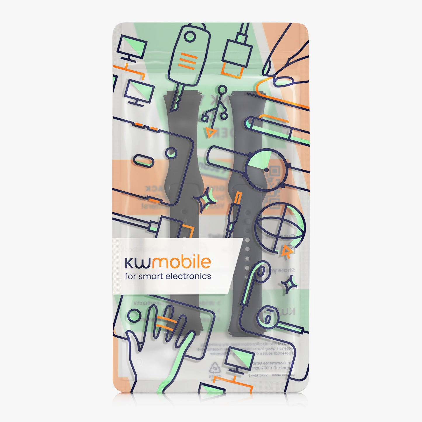 kwmobile Watch Strap for Xiaomi Redmi Watch 3 Active Bracelet Fitness Tracker Band Set Replacement Strap Smartwatch