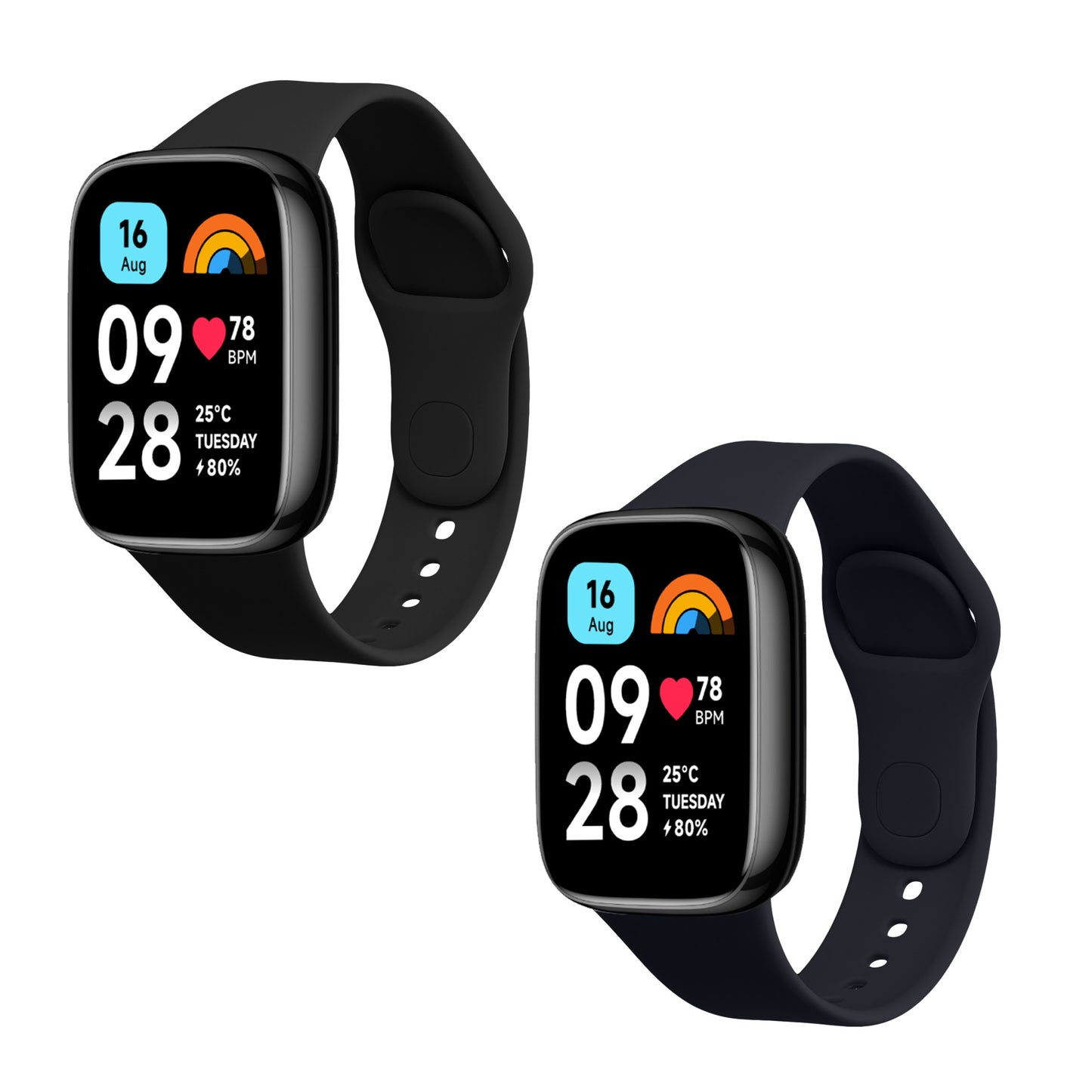 kwmobile Watch Strap for Xiaomi Redmi Watch 3 Active Bracelet Fitness Tracker Band Set Replacement Strap Smartwatch