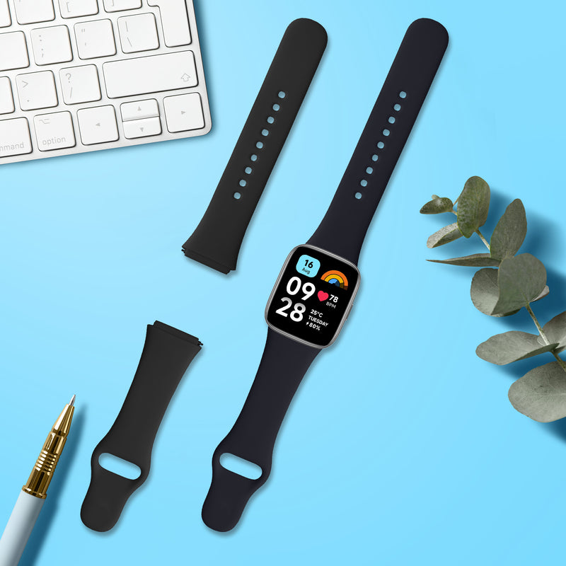 kwmobile Watch Strap for Xiaomi Redmi Watch 3 Active Bracelet Fitness Tracker Band Set Replacement Strap Smartwatch